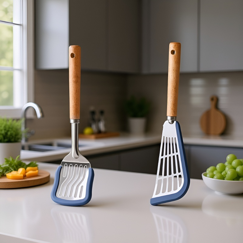 가정용 304 스테인리스 주걱 원목 손잡이 스테이크 생선구이 주방용품 실리콘 끈적임 냄비 주방용품 주걱