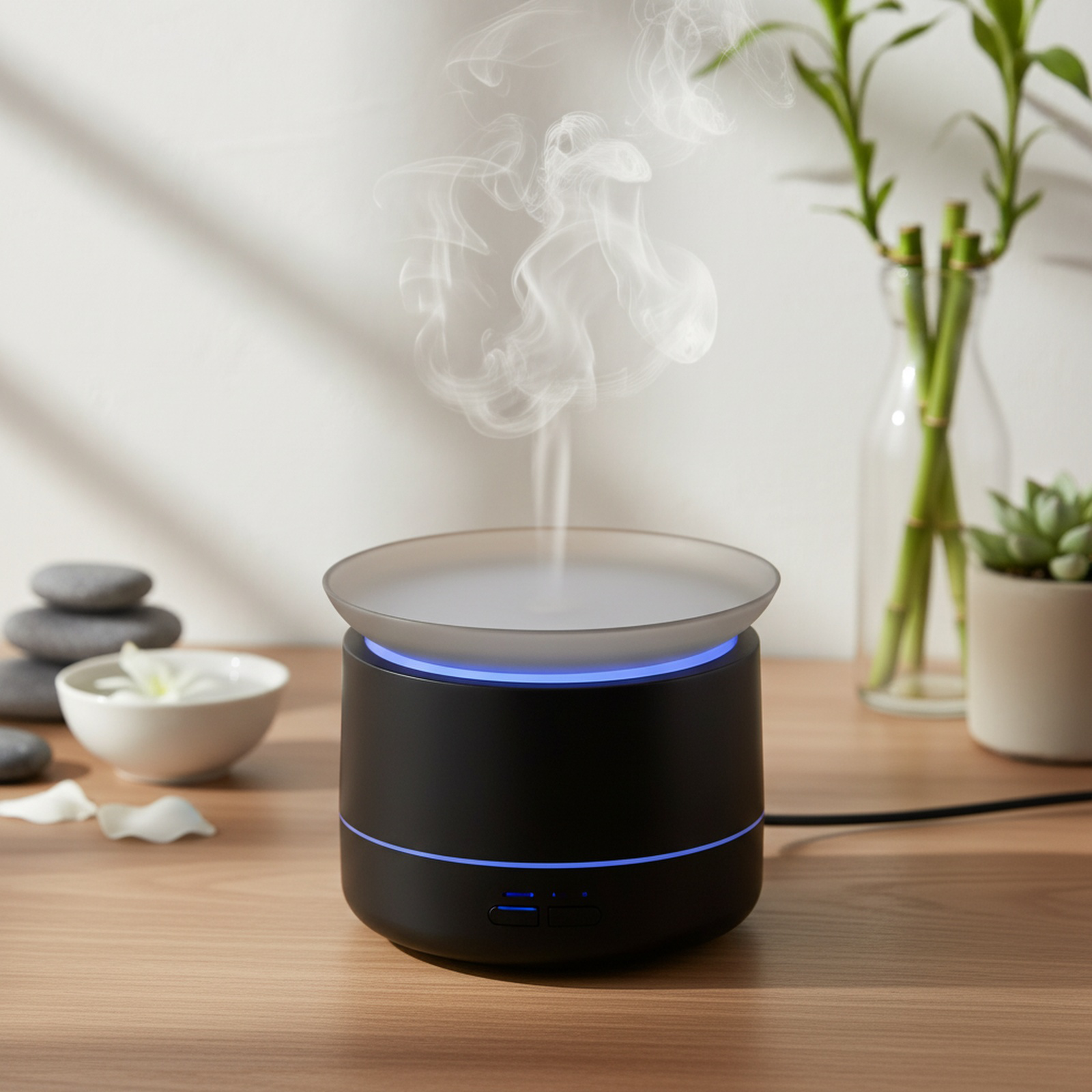 Colorful Cloud Sea Aromatherapy Humidifier on desktop