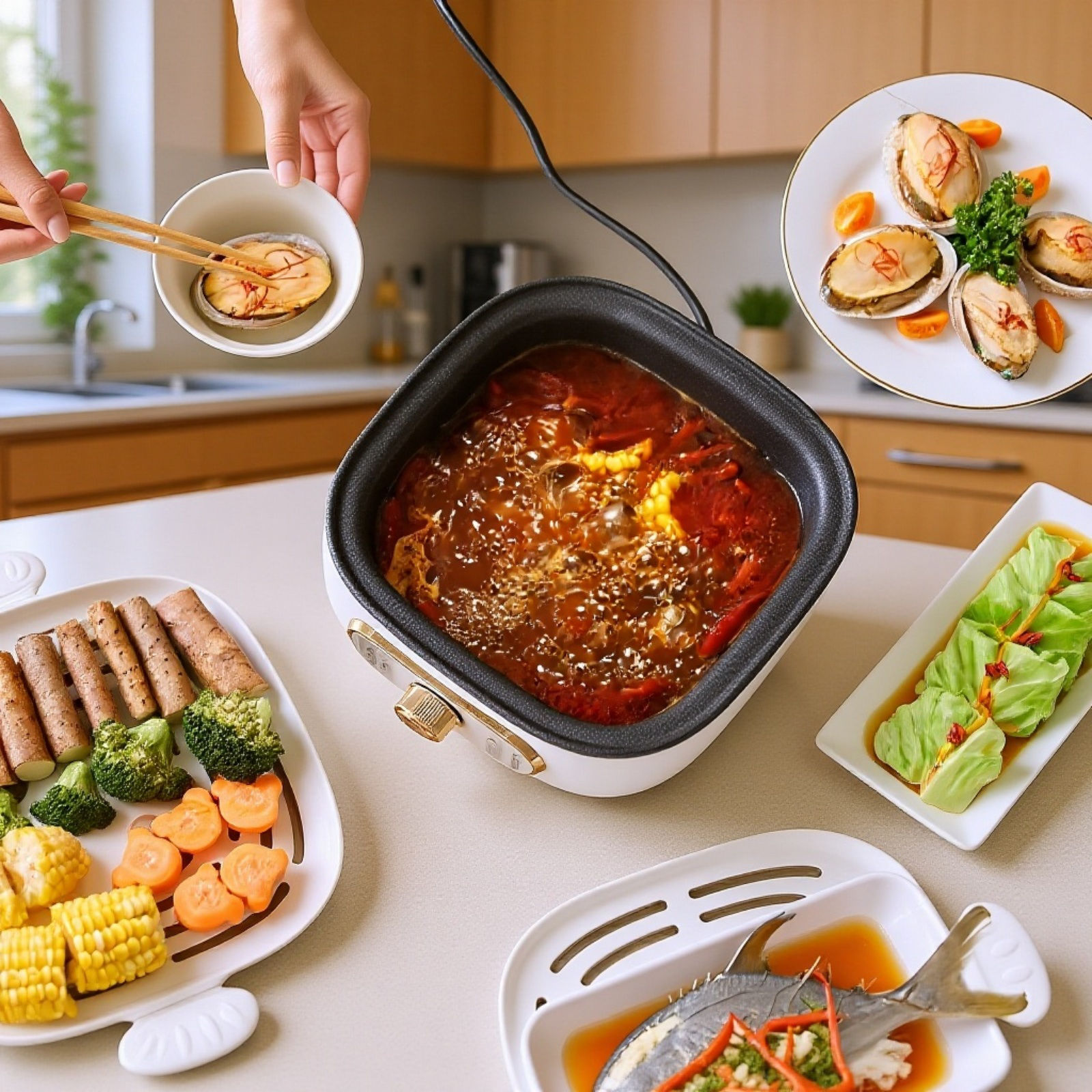 Elektrischer Multifunktions-Dampfgarer für den Haushalt, Küchengerät