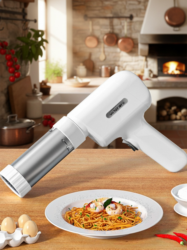 User operating the household electric noodle machine