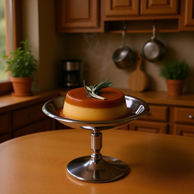 Retro stainless steel dessert cup with stem