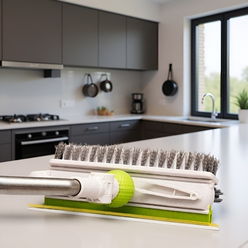 Brosse en silicone 2-en-1 pour nettoyage de sol et WC