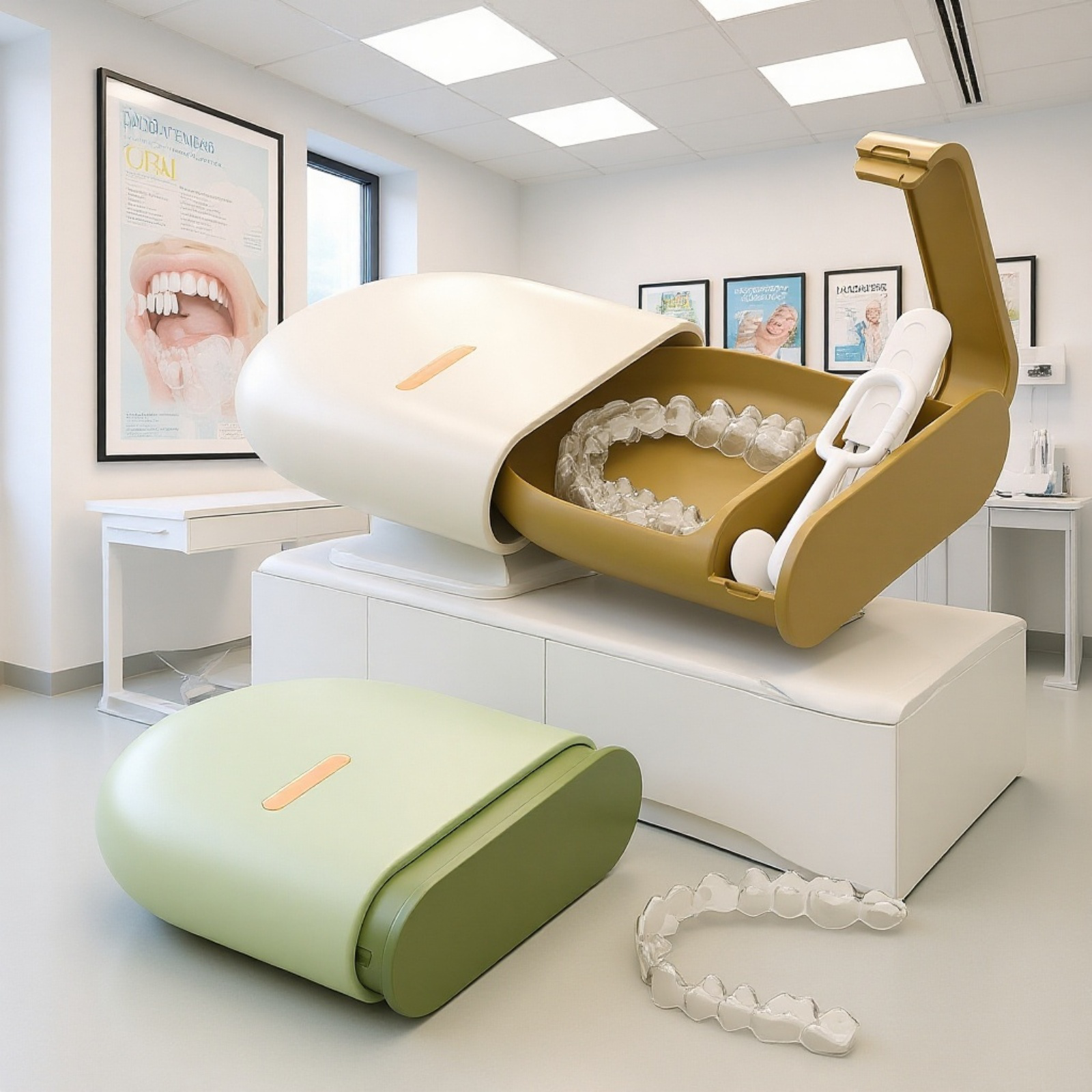 マウスピース・義歯用携帯収納＆洗浄ケース