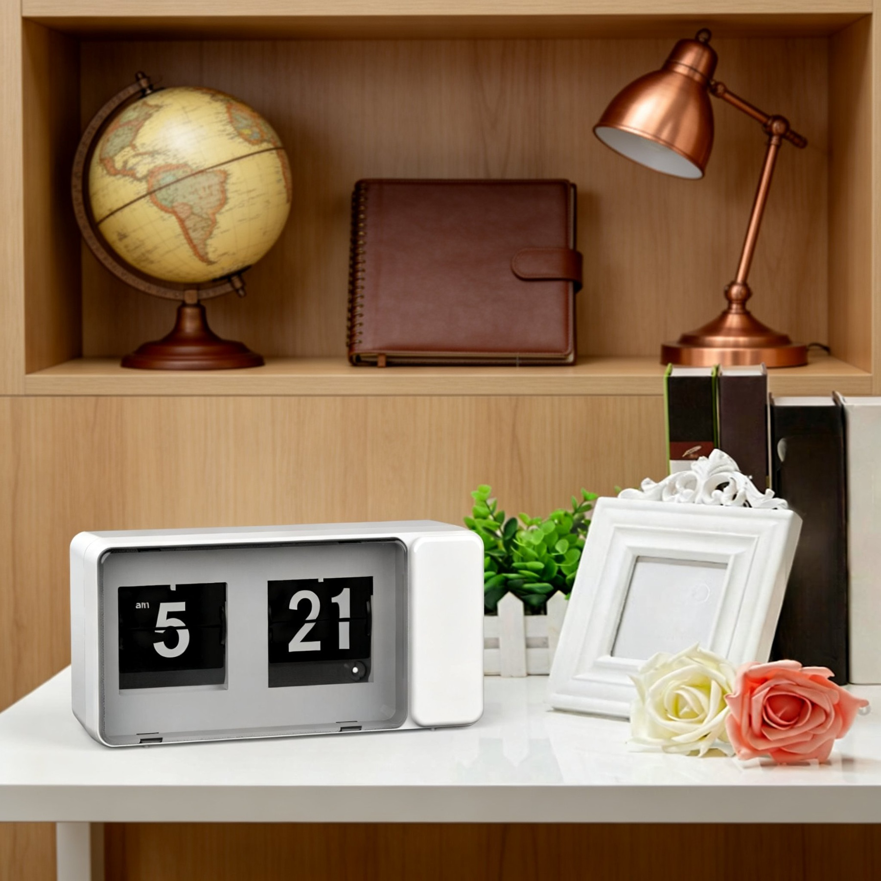 Reloj digital tipo página con colores macaron para dormitorio y estudiantes