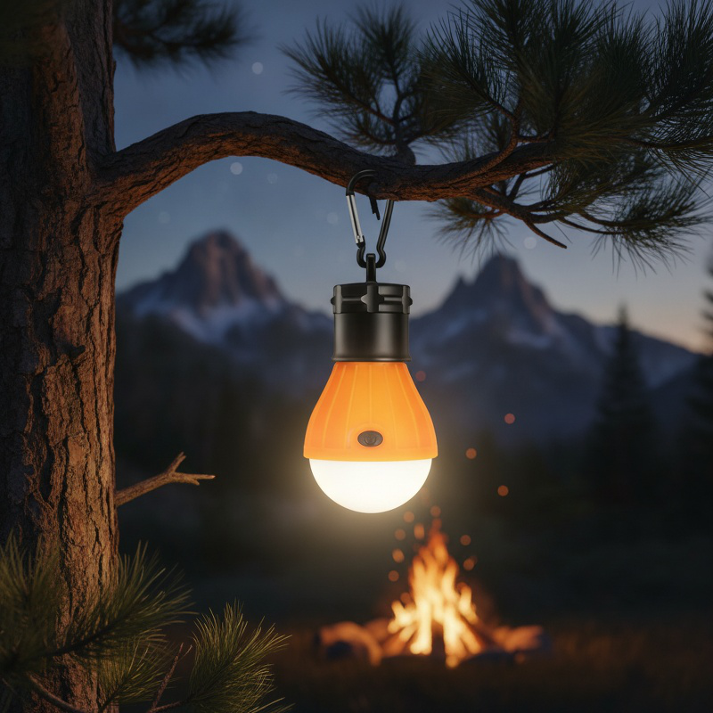 Outdoor travel led battery portable super bright portable hook hanging travel camping light camp ten