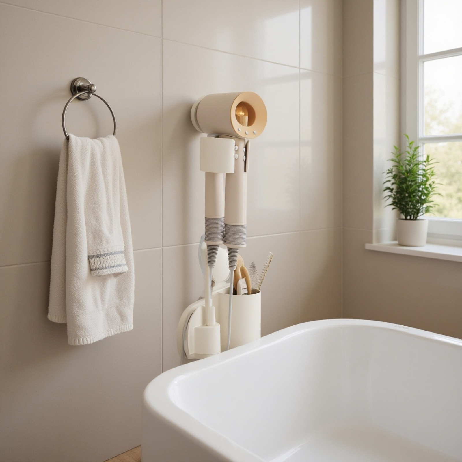 Accesorio de peluquería manos libres para secador de pelo