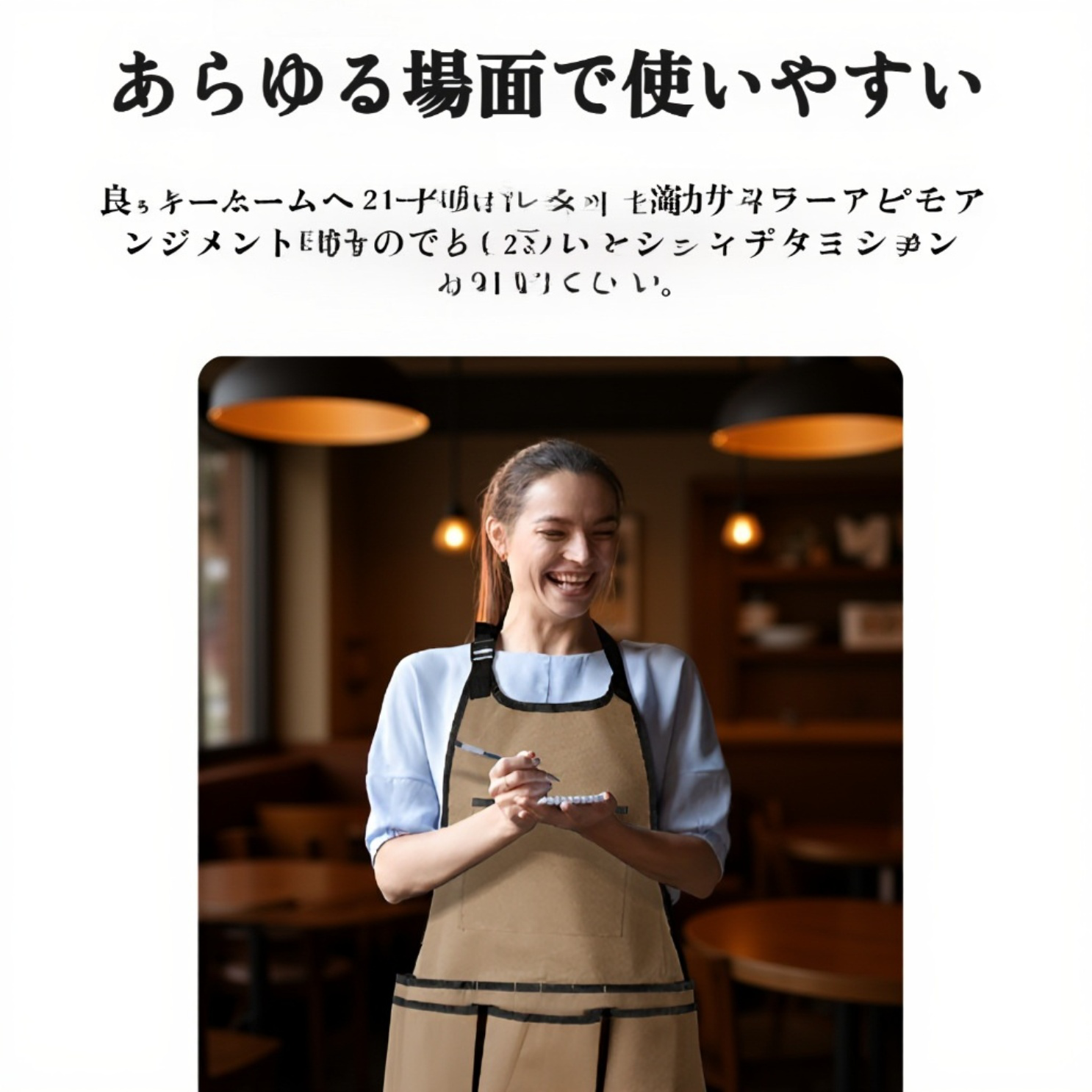 ガーデニングエプロンの背面デザイン