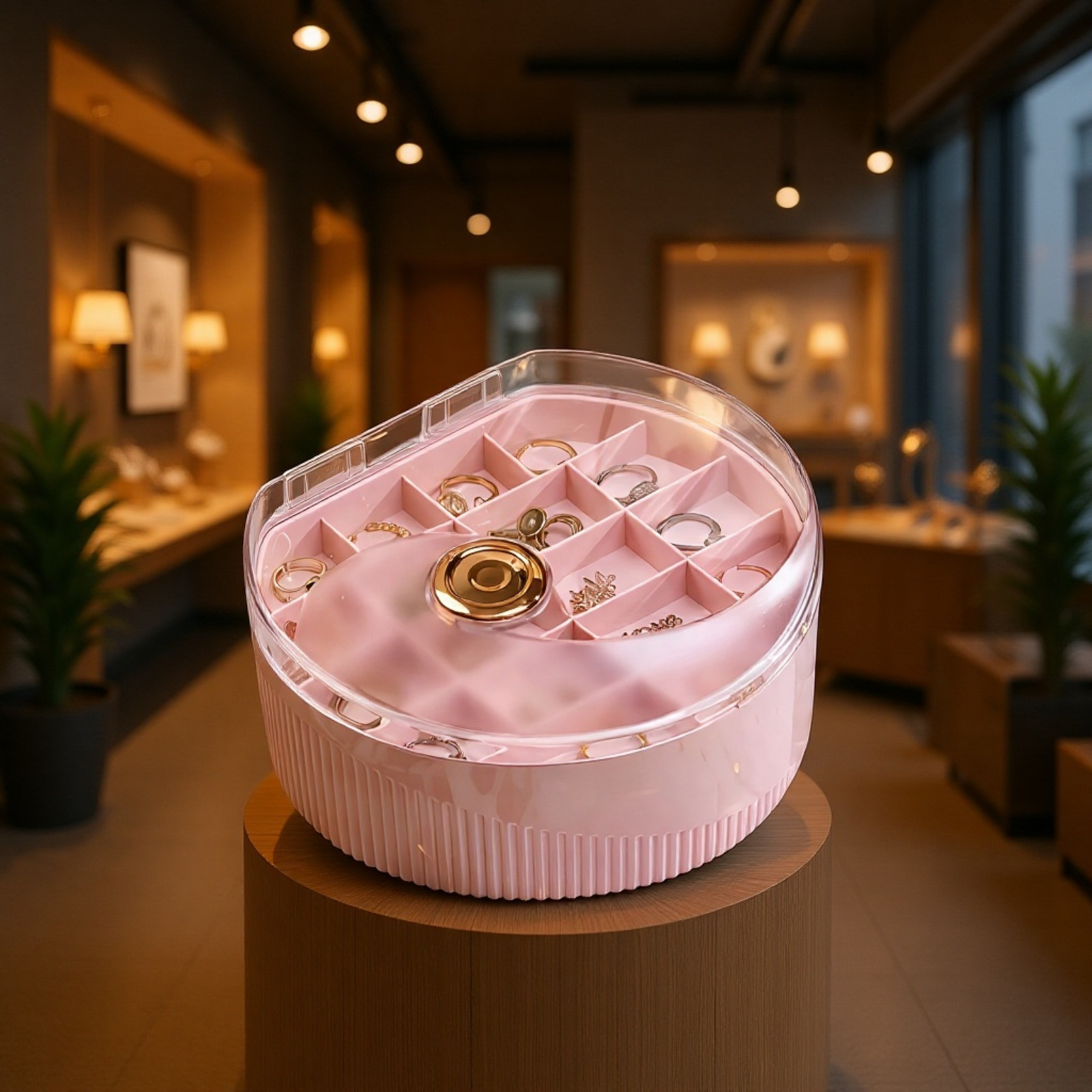 シンプルなジュエリー収納ボックス 軽量 高級 高級 イヤリング イヤリング ネックレス 便利な二層ジュエリーボックス