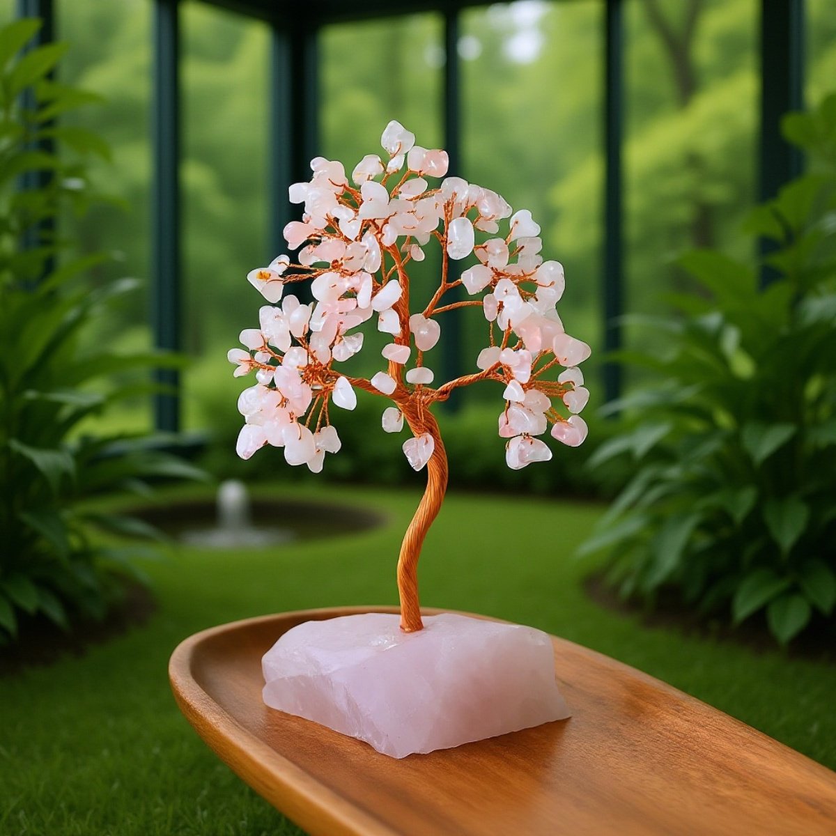 水晶の金運樹置物・招財樹クリスタルツリー