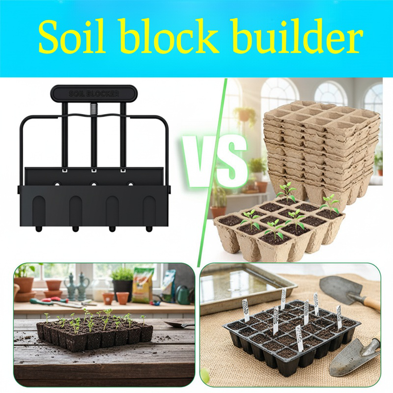 Easy transplanting with soil blocker