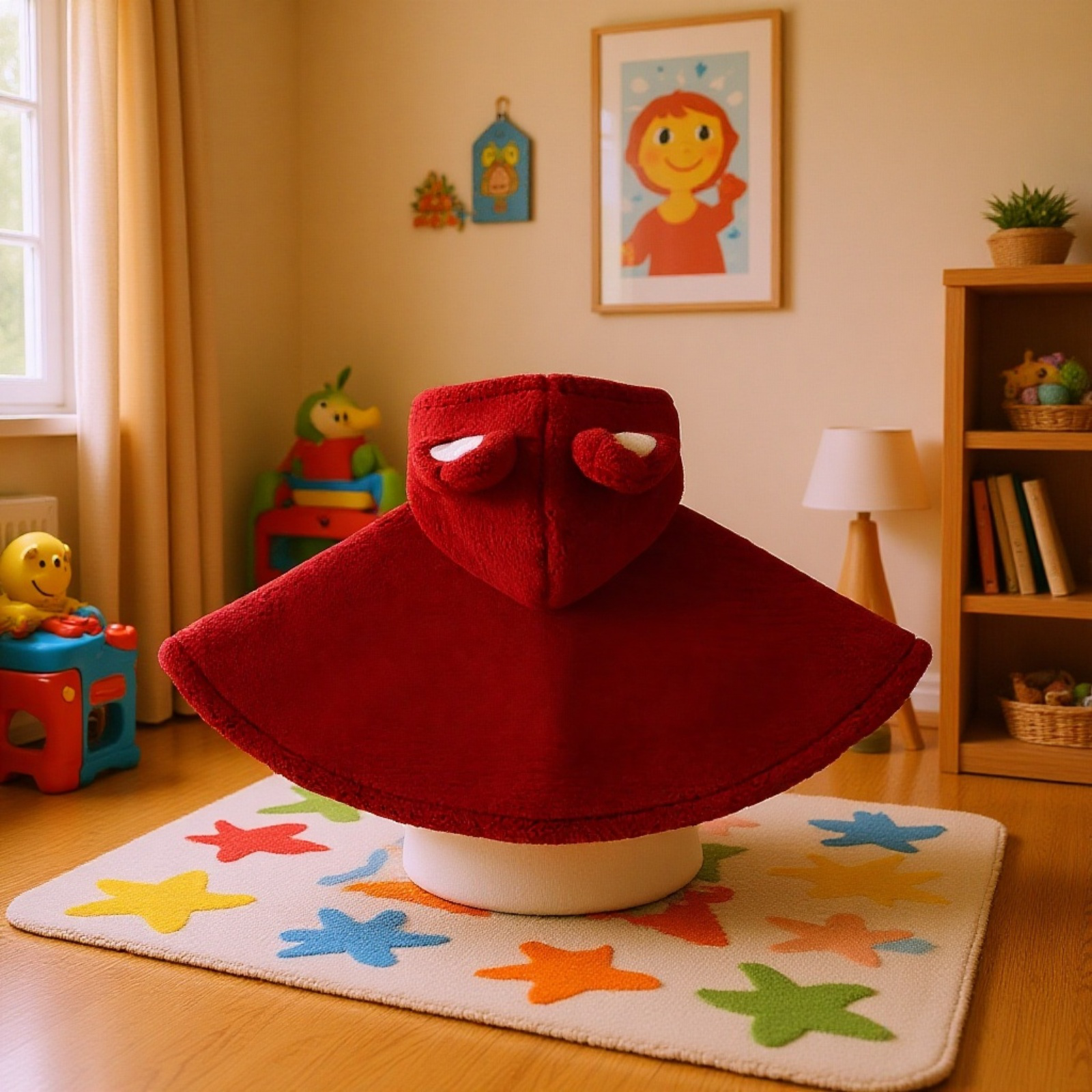 Abrigo tipo poncho de invierno para bebé niña, con forro cálido y capucha, estilo moderno