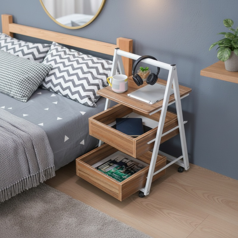 Table basse mobile moderne et simple avec armoire à dossiers