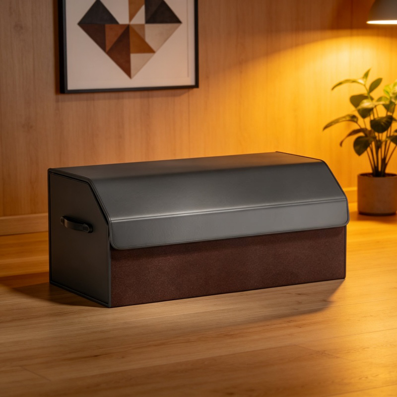 Foldable Leather Car Trunk Organizer