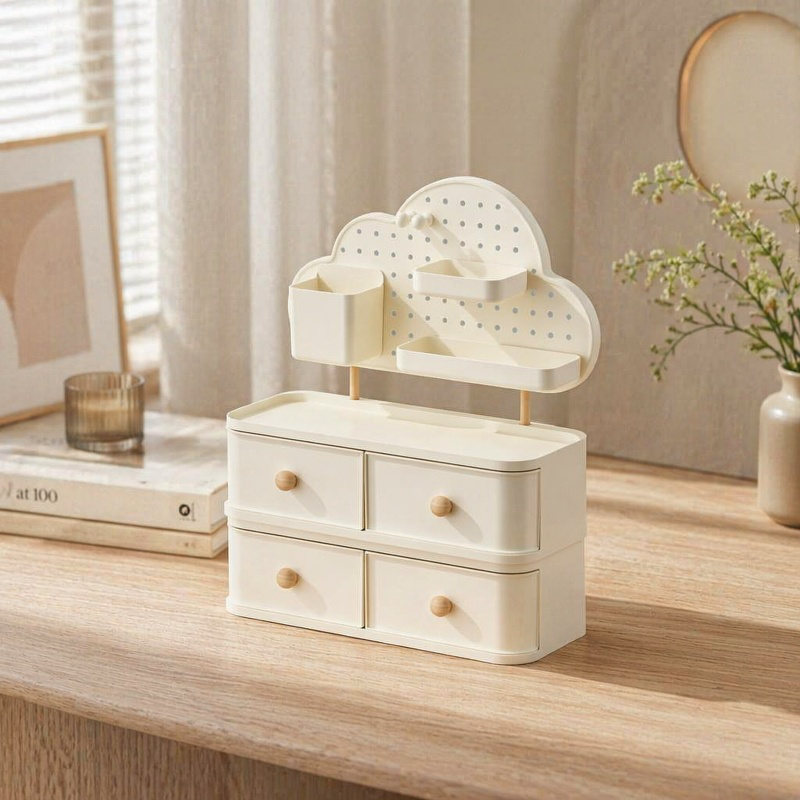 Caja de almacenamiento de escritorio con cajones