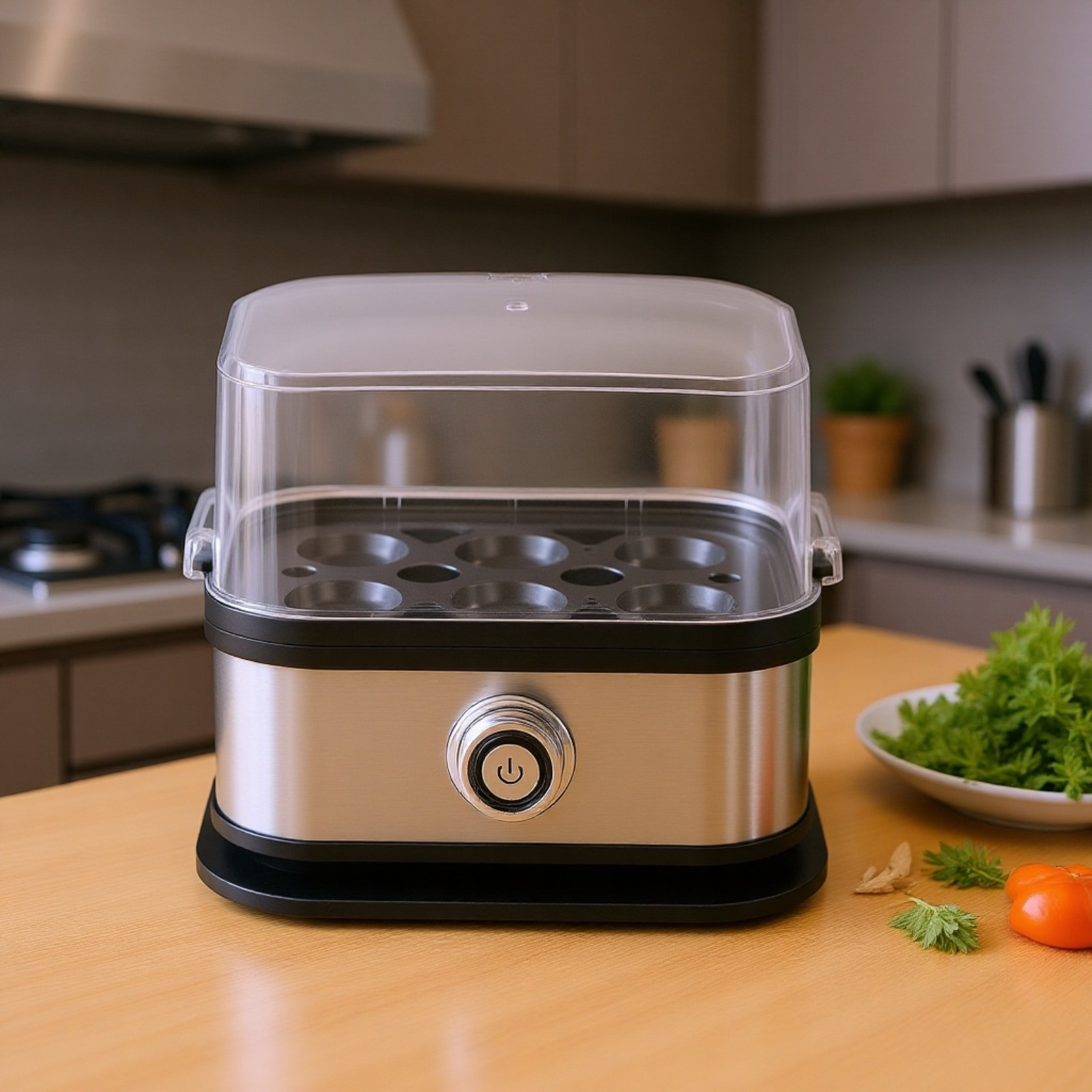 ステンレス製ミニポータブルゆで卵メーカー