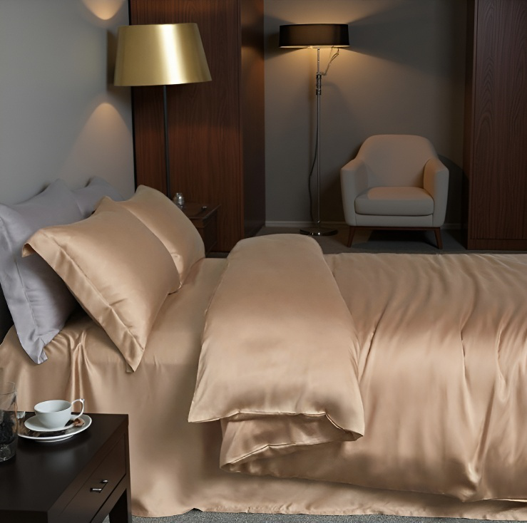 Hypoallergenic silk down comforter for sensitive skin