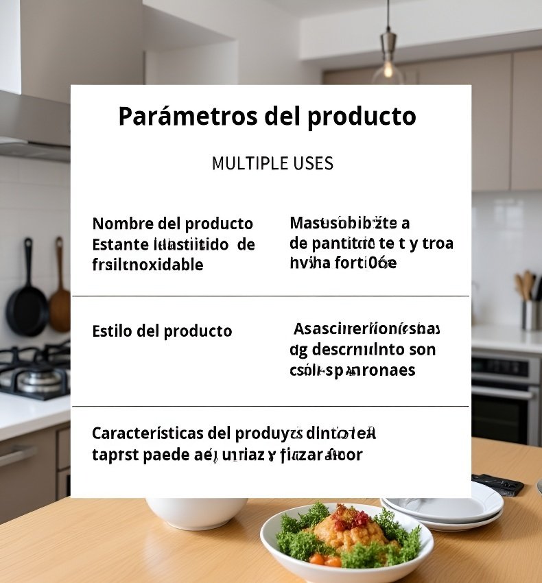 Rack ajustable para almacenamiento de vajilla en cocina