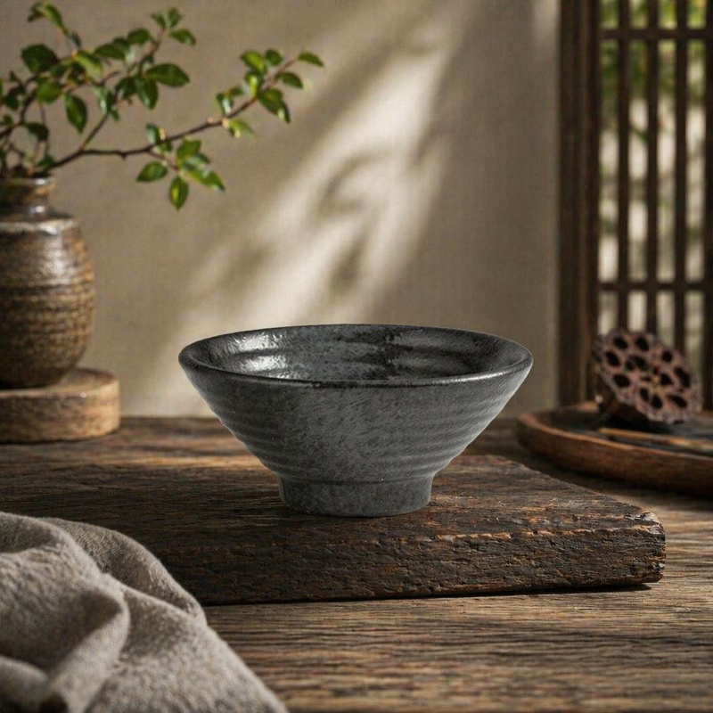 Schlichte japanische Reisschale, kleine Keramikschale für Zuhause, Gewürzschale, Frühstücksschale