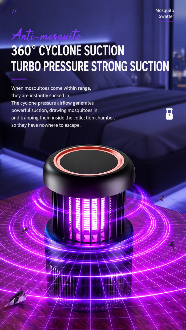 Quiet mosquito killer in bedroom at night
