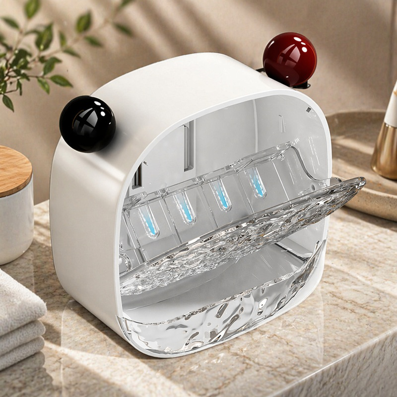 No-Drill Wall Mounted Soap Dish Bathroom Organizer