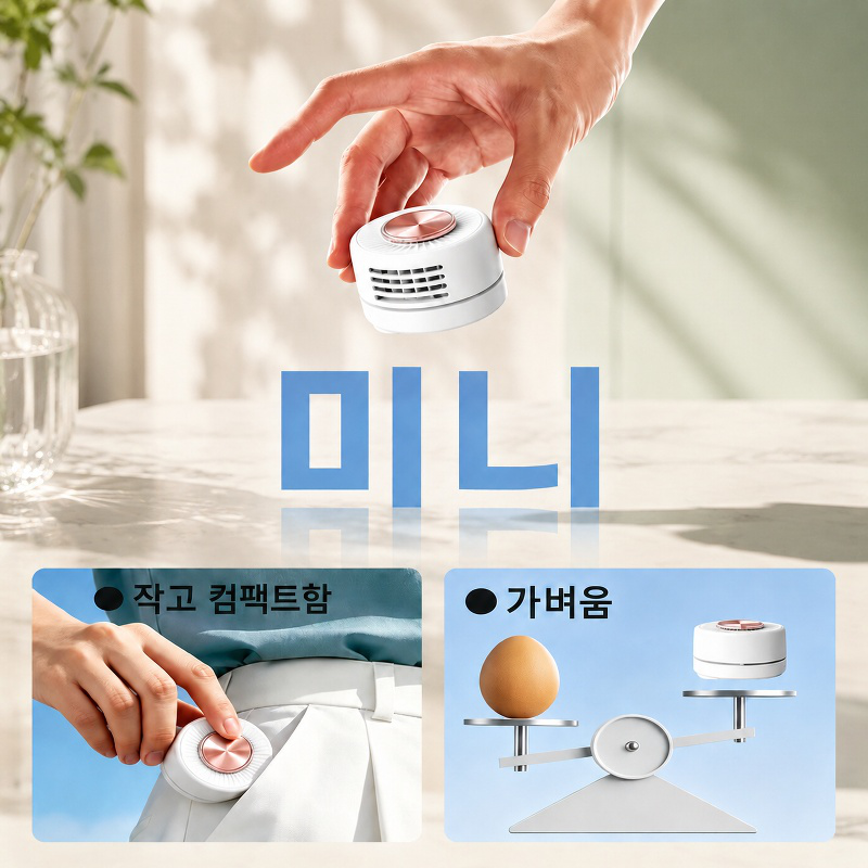 미니 회오리 무날개 집게형 선풍기