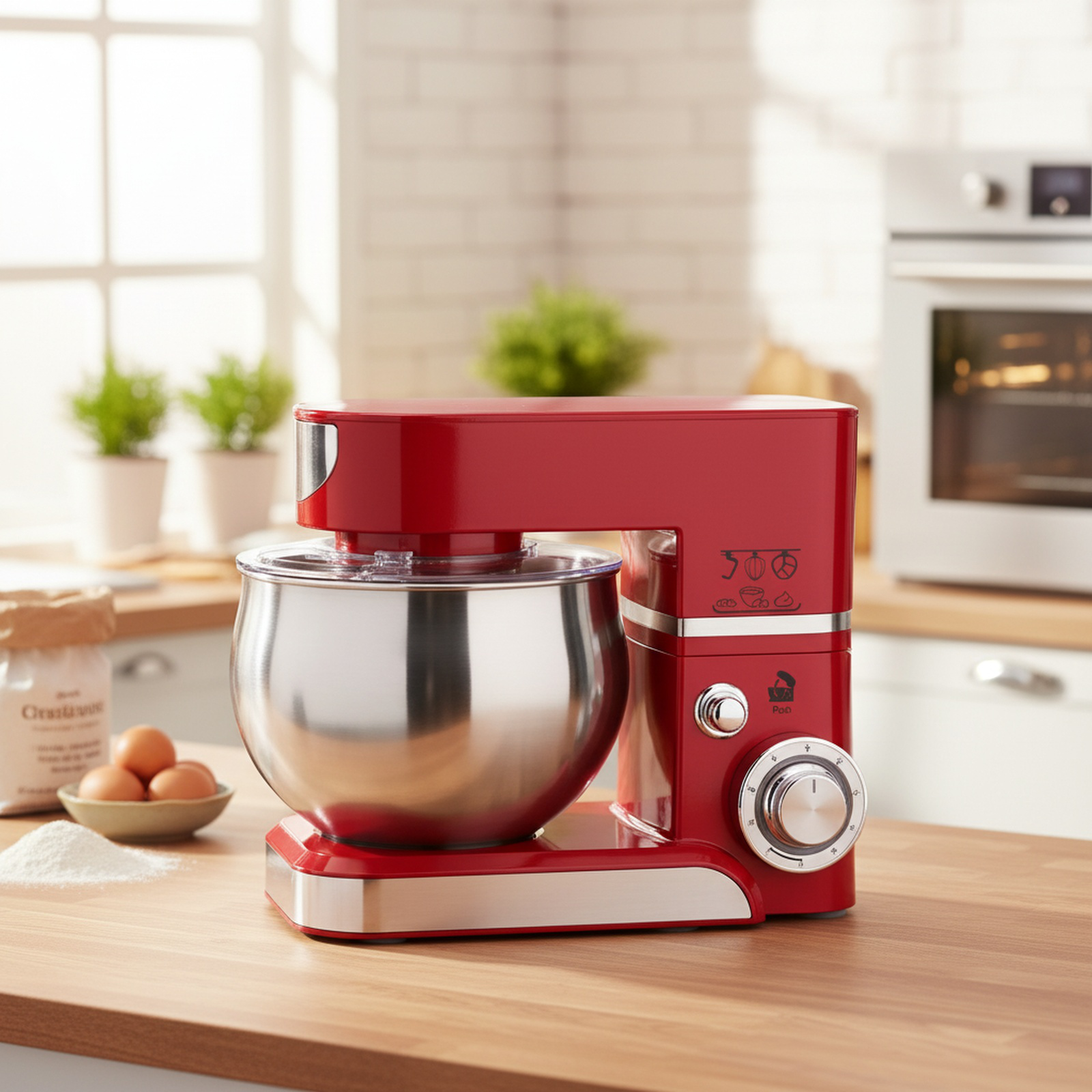 5.5L Large Capacity Kitchen Mixer, Kneading/Whisking/Blending 3-in-1