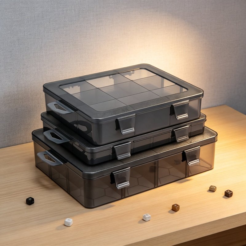 Detalle de compartimentos para accesorios electrónicos