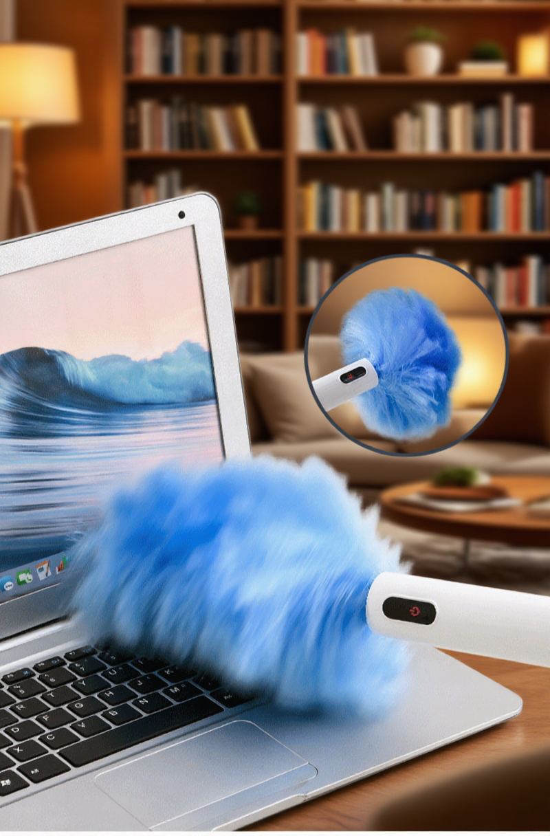 전동 먼지털이 제품 전체 모습