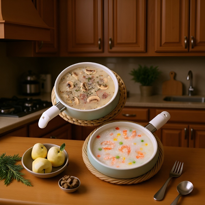 비주얼 작은젖냄비 전용 세라믹 그라데이션 냄비 아기 이유식 냄비 코팅 작은젖냄비