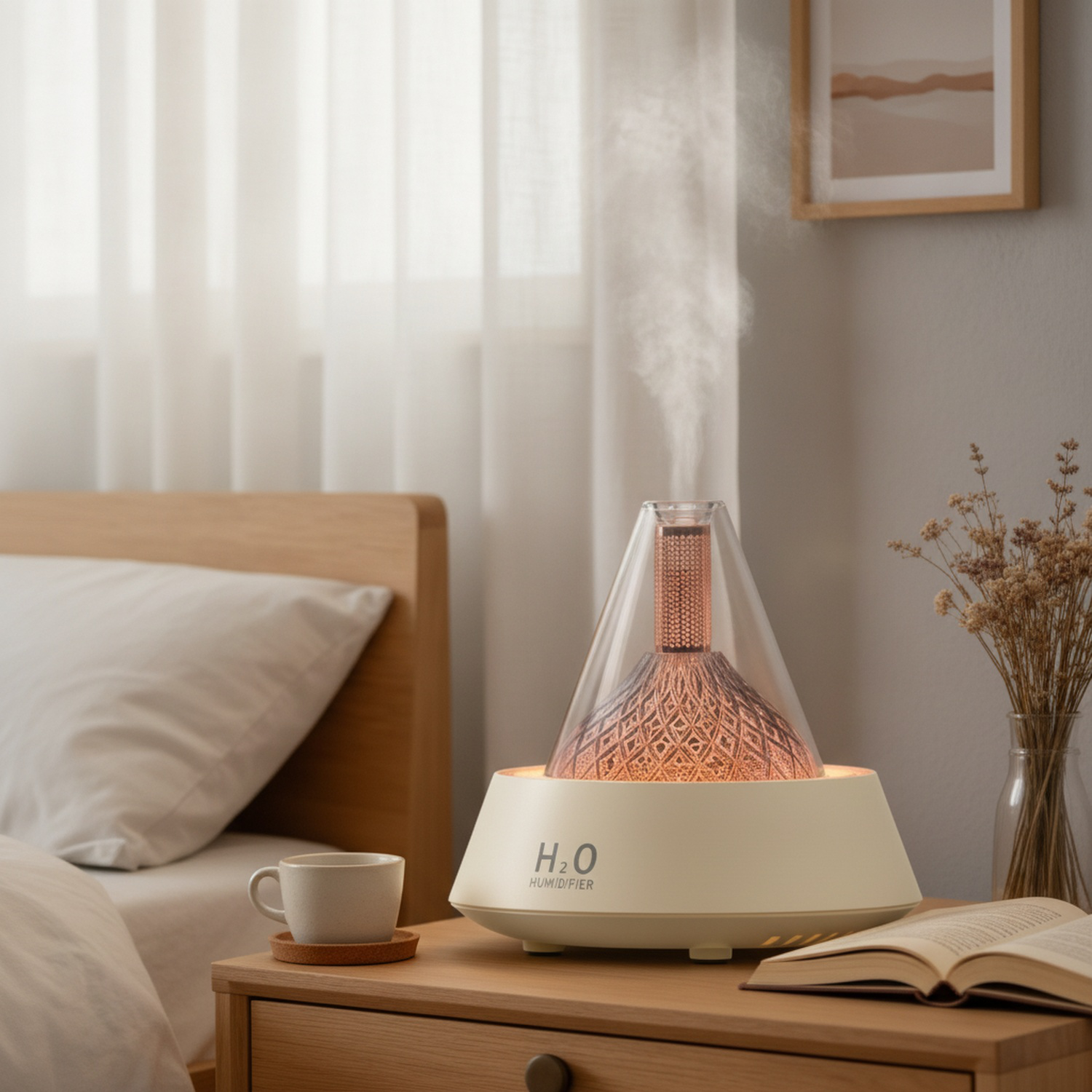 Aromatizador mini volcán para el hogar, luz nocturna de ambiente, decoración de escritorio
