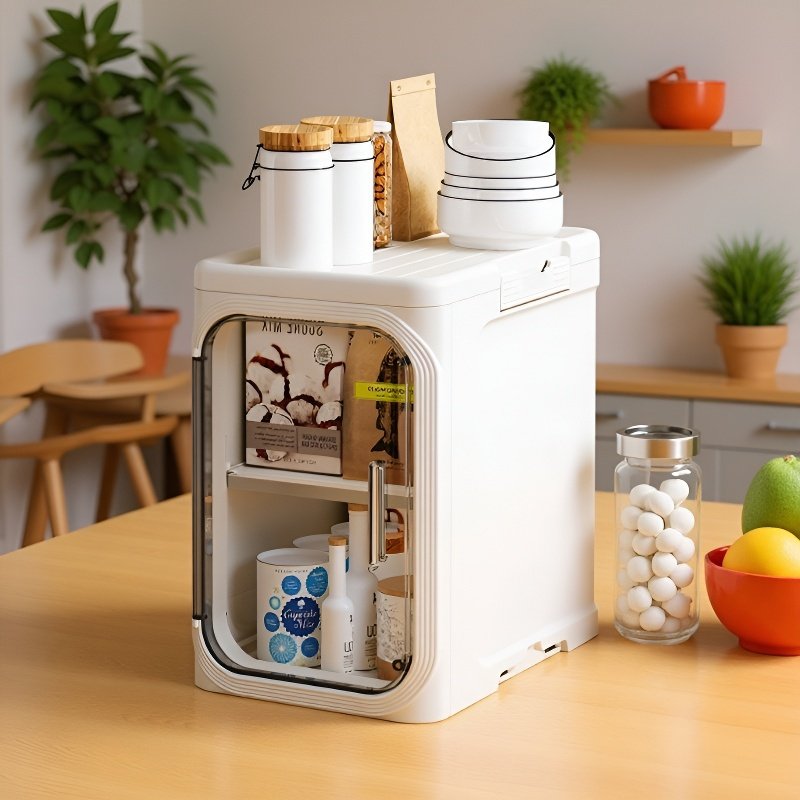 Gabinete anti polvo para baño, fácil de limpiar