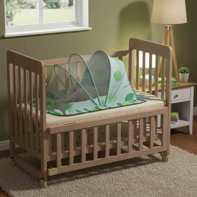 Sicherer Insektenschutz für Babybett