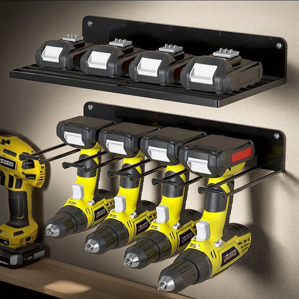[FBA Europa] Ladebohrer-Lagerregal aus Eisen Wandmontiertes Werkzeug-Lagerregal Ladebohrer-Lagerrega