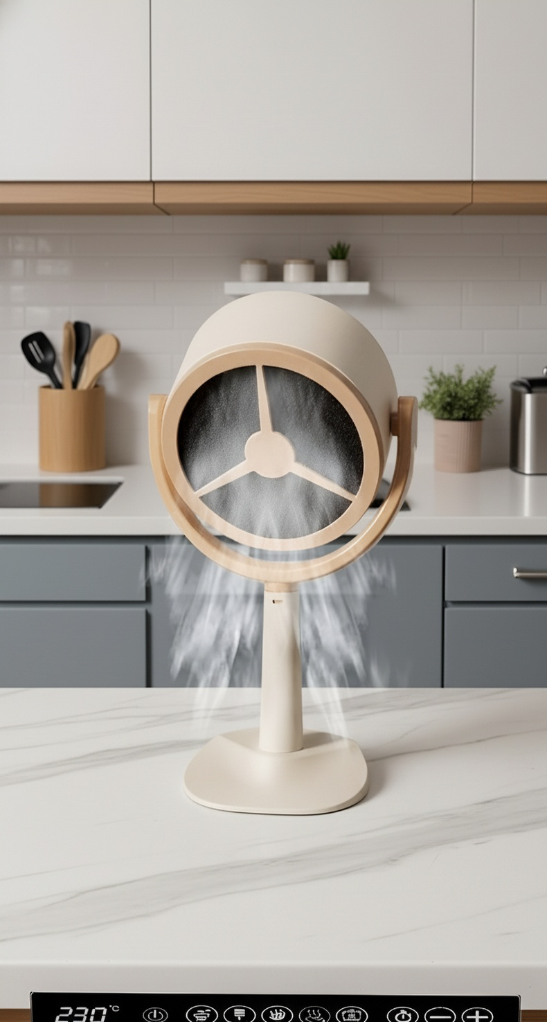Mini portable desktop range hood for small kitchens
