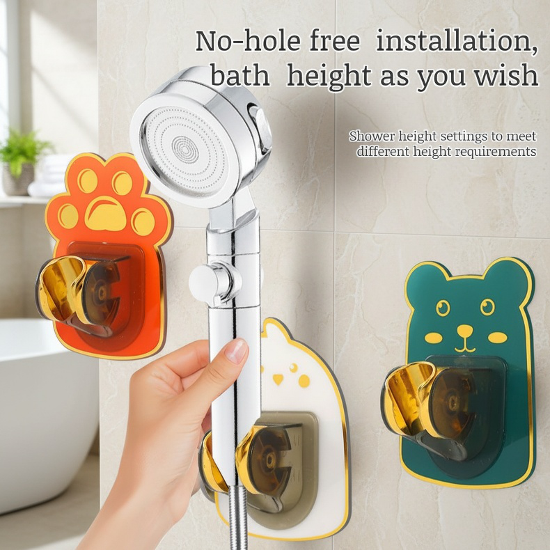 Fixed nopunch adjustable shower head base