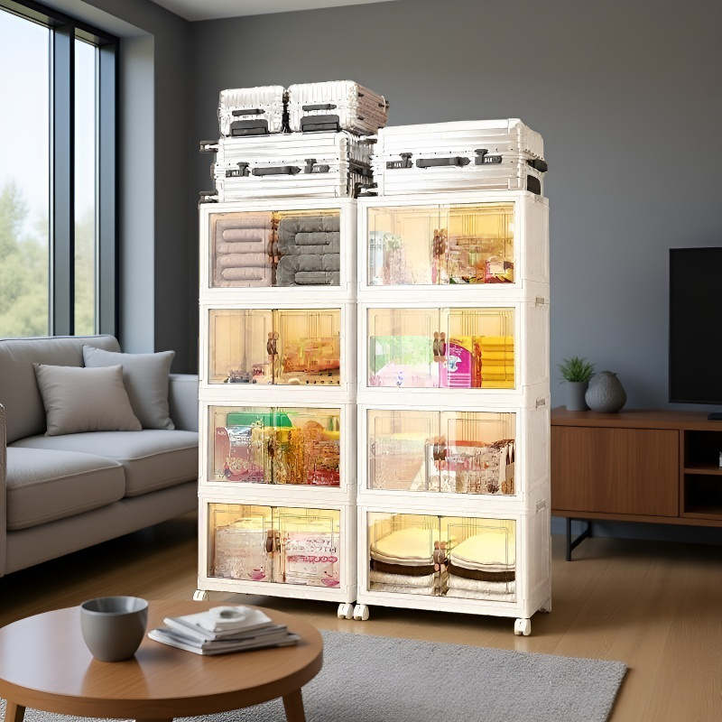  折りたたみ式多層収納キャビネット スナック収納ボックス 家庭用