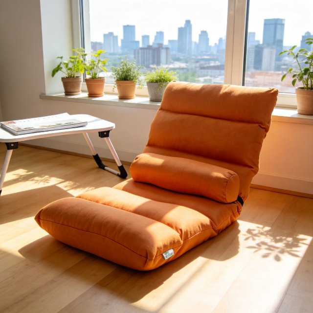 Silla puf plegable tipo sofá para dormitorio, silla de descanso tatami
