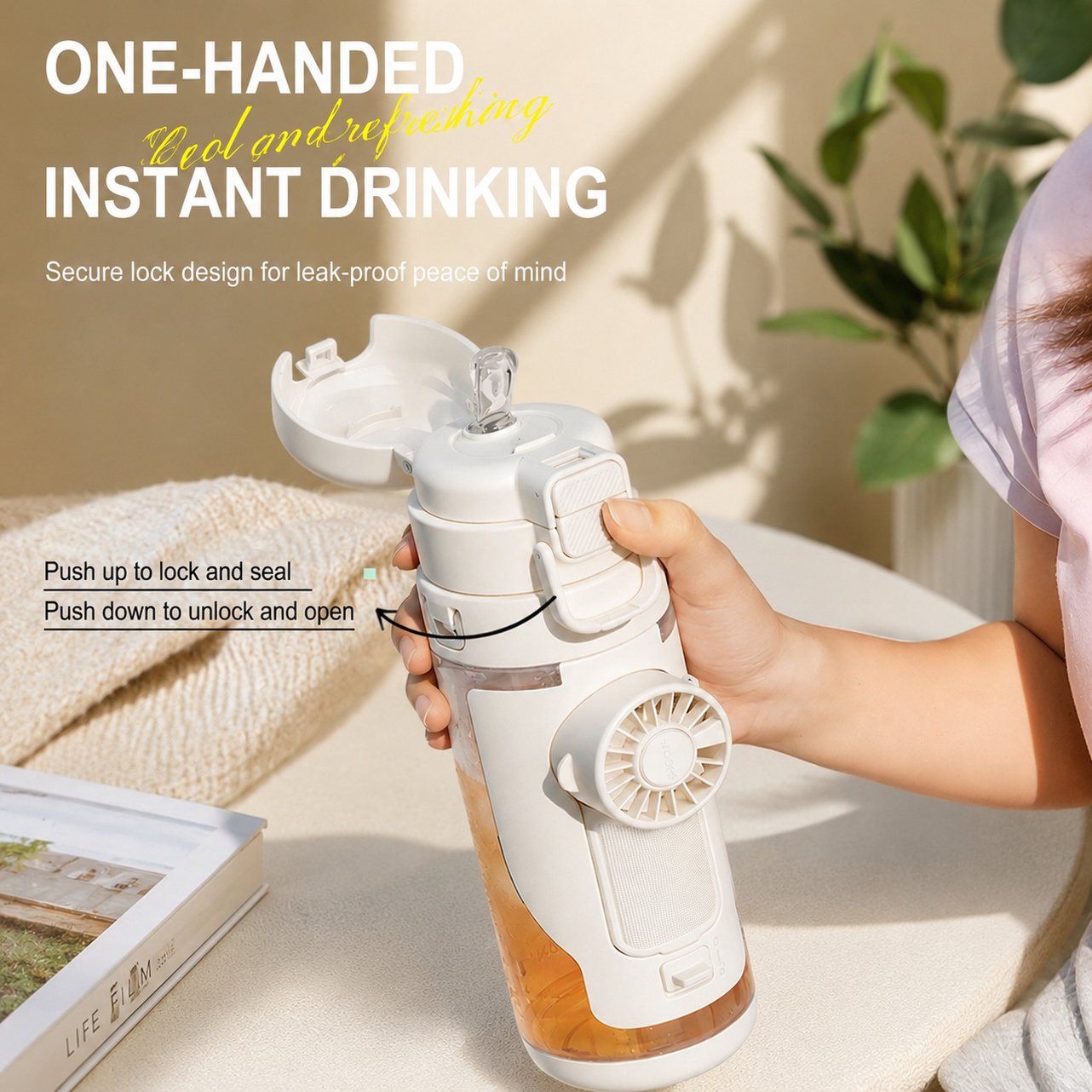 Multifunctional Fan Water Cup for Students Outdoor Cooling