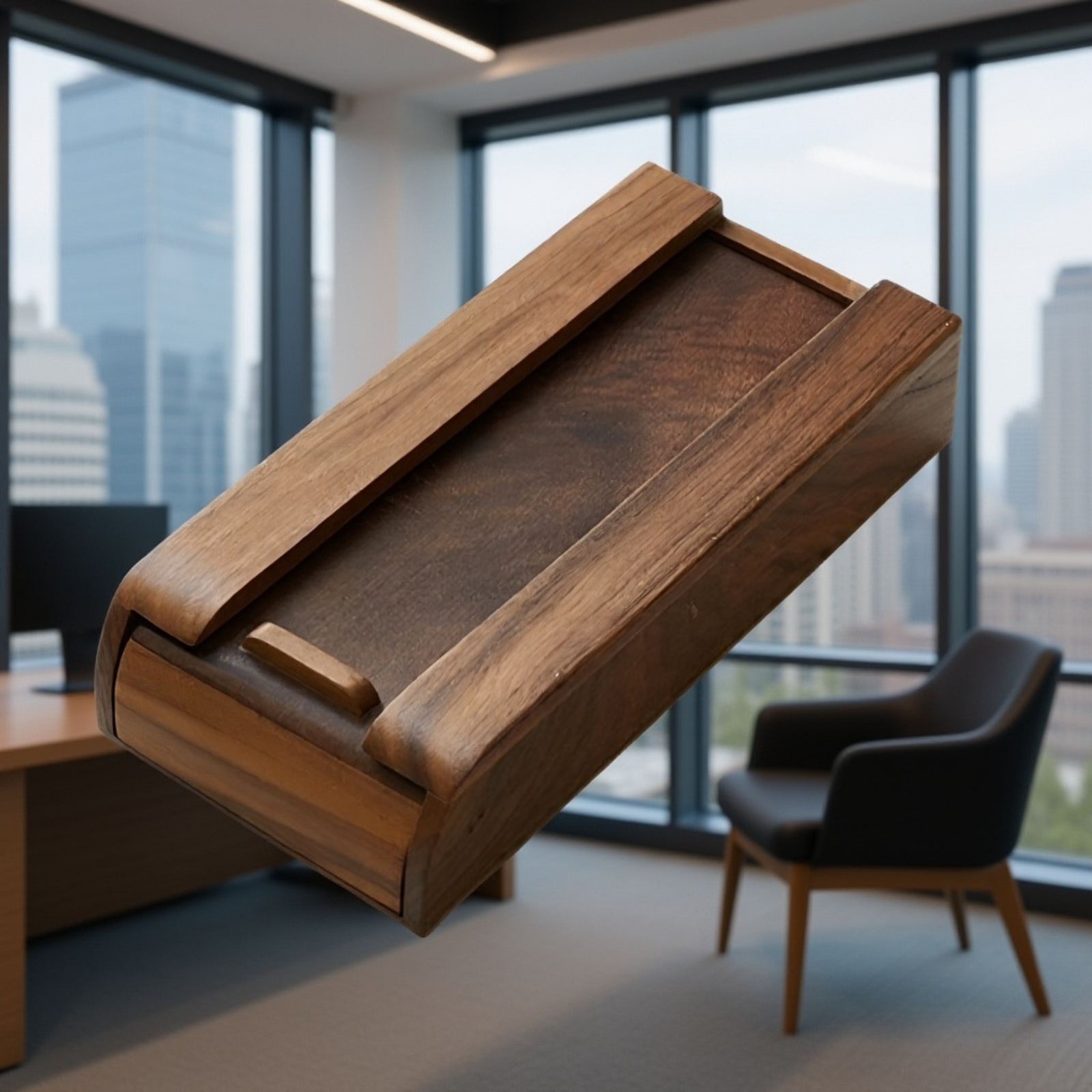 تصميم عصري لصندوق تخزين تحت الطاولة