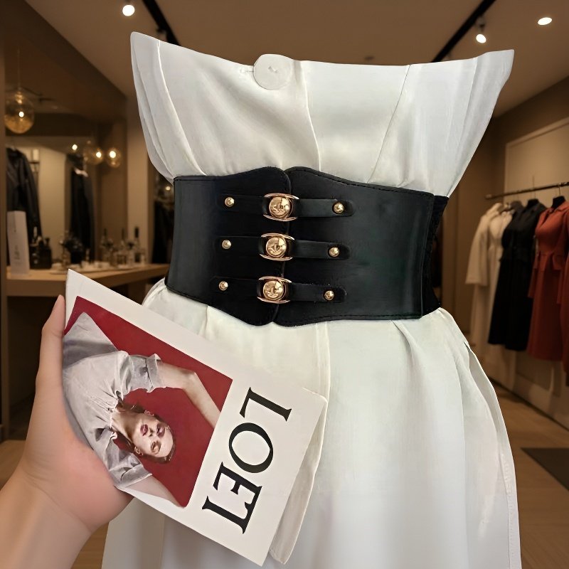 Retro elastický korzetový opasek na dámskou košili a svetr v palácovém stylu