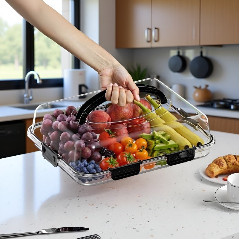 食品級透明大號密封保鮮盒廚房收納盒子