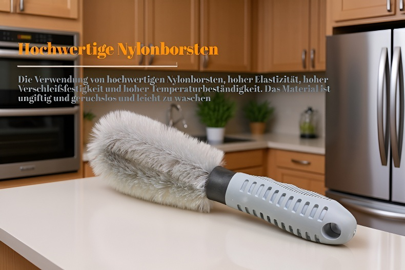 Detailansicht der robusten Borsten der Reinigungsbürste
