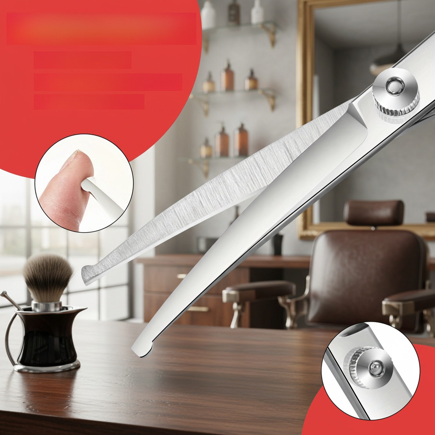 Sichere Haustier-Schere mit runder Spitze – ideal für das Fellstyling Ihres Lieblings