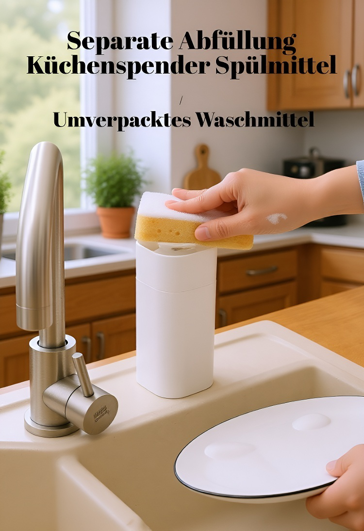 Wiederbefüllbare Duschgelspenderflasche auf weißem Hintergrund