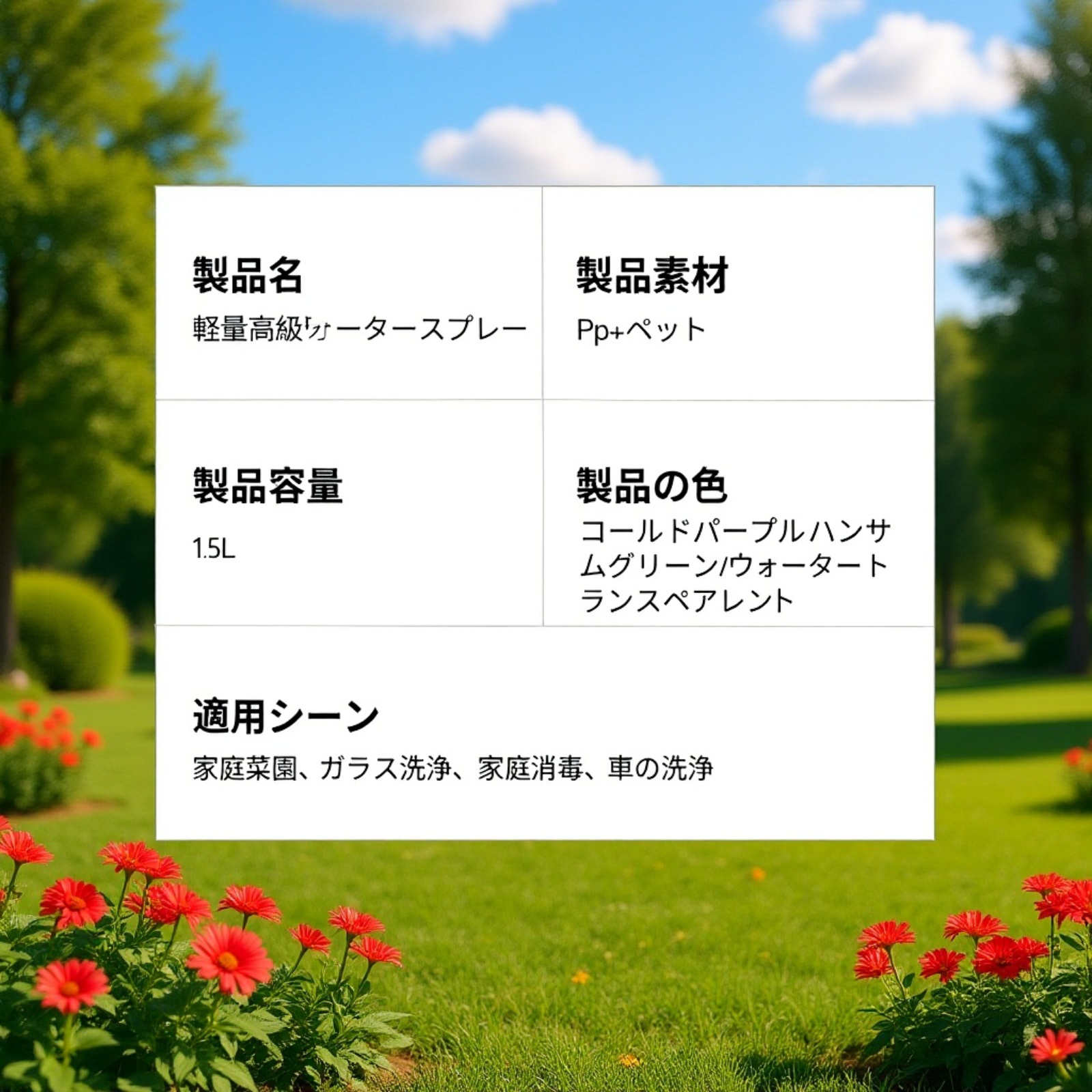 家庭用消毒スプレーボトル 圧力式水やりポット