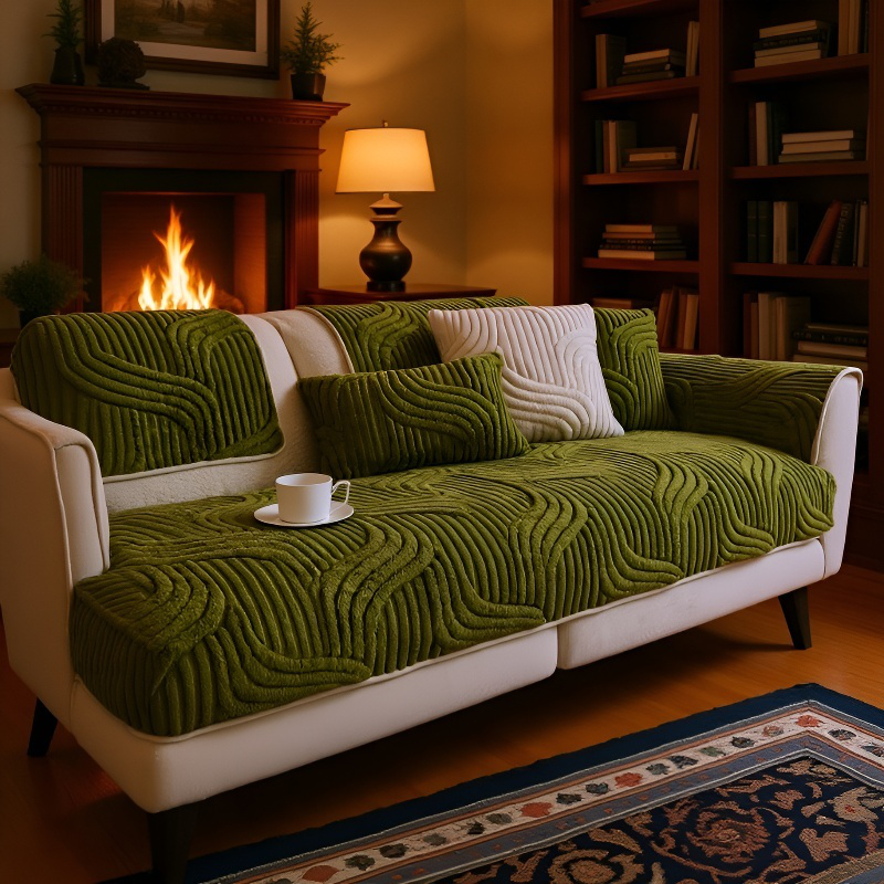 Cojín de sofá de terciopelo de algodón cómodo, transpirable y antideslizante para el hogar