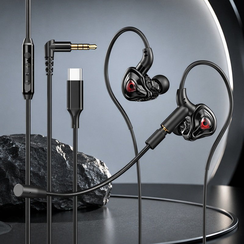 Gaming Kabelgebundenes Headset In-Ear mit Mikrofon und Bass-Ortung
