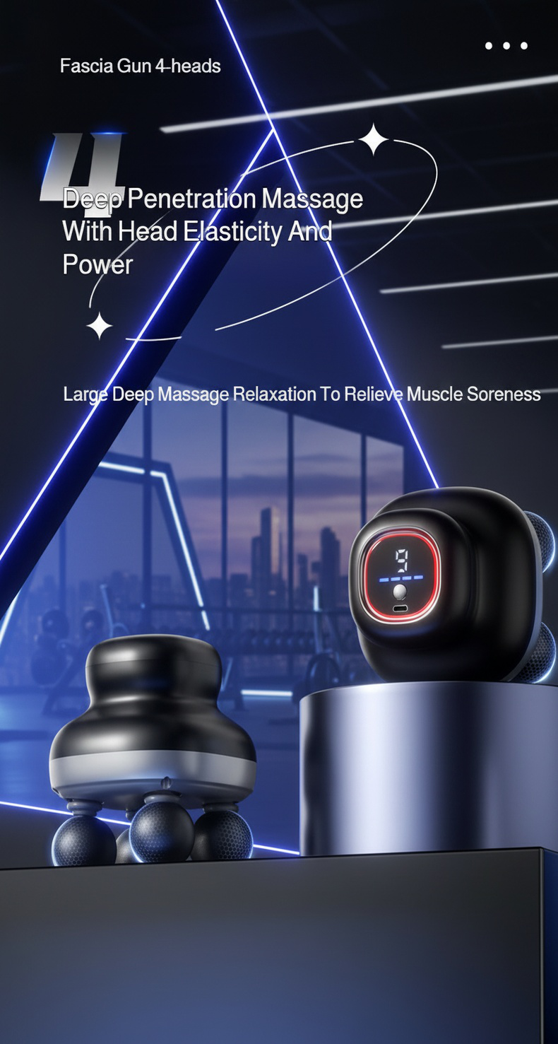 Handheld muscle relaxation massager for athletes