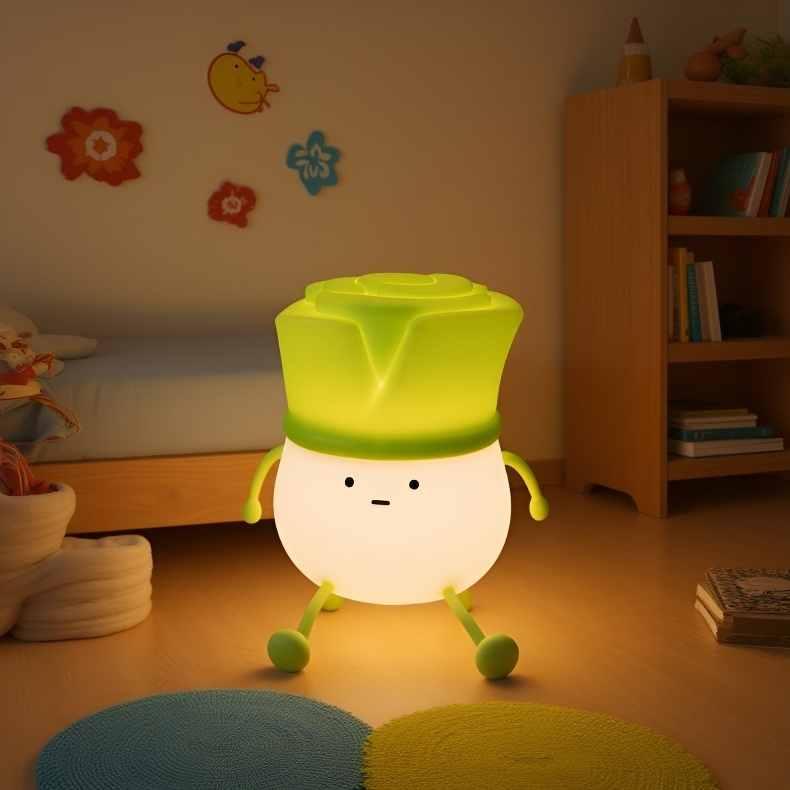 파 모양 실리콘 패팅 나이트 라이트