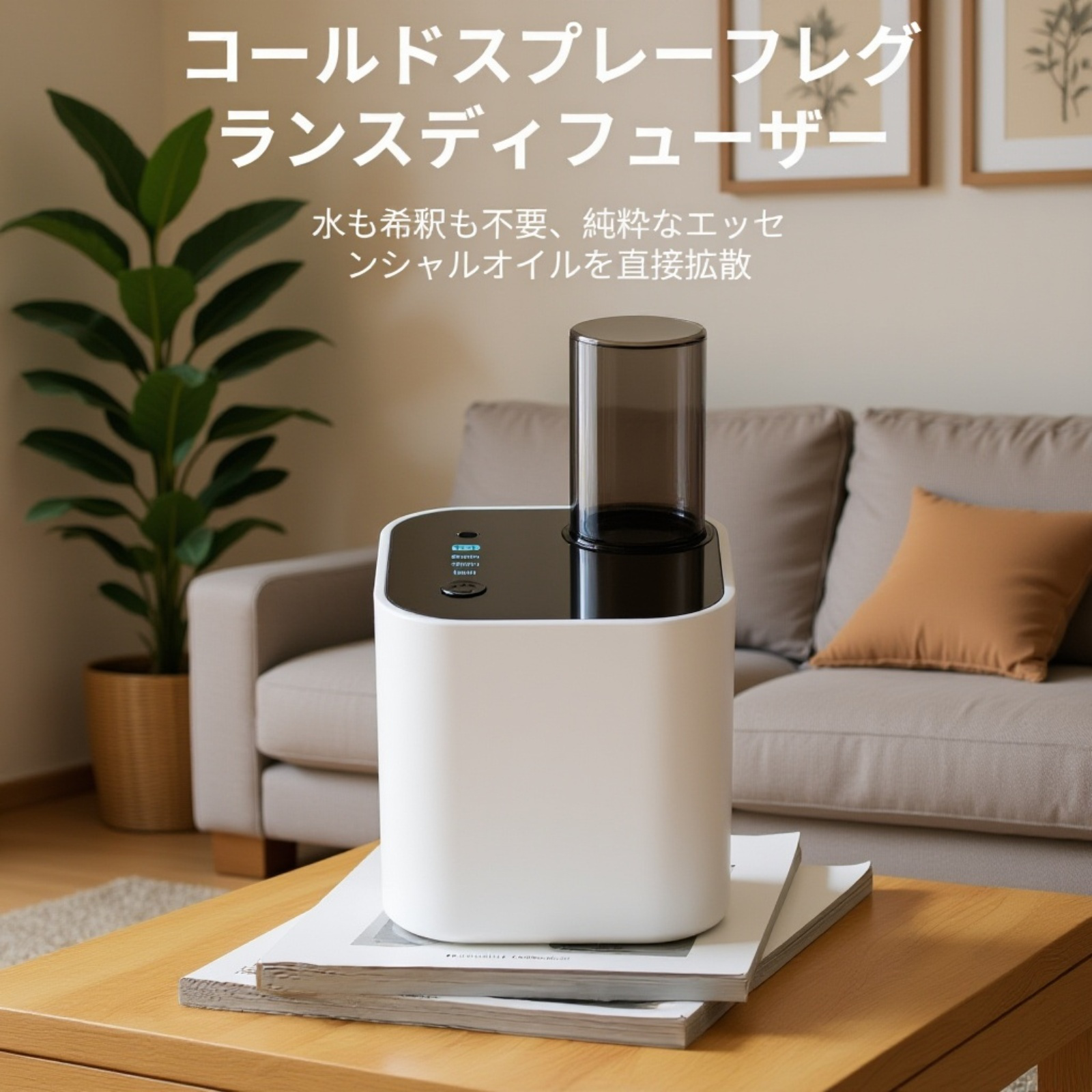 芳療用アロマスプレー充電式 拡香機 静音設計 家庭用